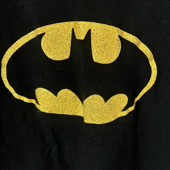 Black T-Shirt with Gold Batman Logo - Picture 4 of 7